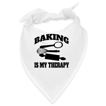 Bäcker Backen Konditor Bäckerei Konditorei - Bandana - Weiß - Vorne