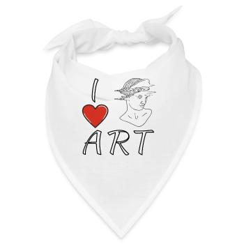 I LOVE ART SKULPTUR - Bandana - Weiß - Vorne