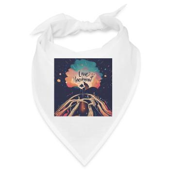 Lebe im Moment - Bandana - Weiß - Vorne