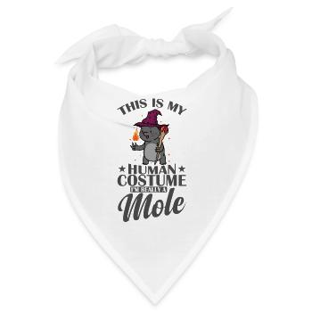 This is my Human Costume I'm a Mole Tier - Bandana - Weiß - Vorne