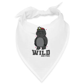 Wild Tier Maulwurf Erdhügel - Bandana - Weiß - Vorne