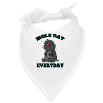 Mole Day Everyday Tier Erdhügel - Bandana - Weiß - Vorne