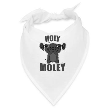 Holy Moley Tier Erdhügel - Bandana - Weiß - Vorne