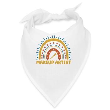 Maskenbildner Boho Regenbogen Make Up - Bandana - Weiß - Vorne