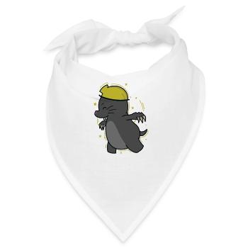 Bauarbeiter Maulwurf Tier Erdhügel - Bandana - Weiß - Vorne