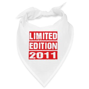 Limited Edition 2011 Geburtstag 2011 Vintage Retro - Bandana - Weiß - Vorne