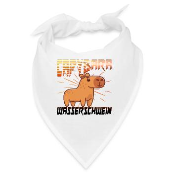 Capybara Wasserschwein - Bandana - Weiß - Vorne