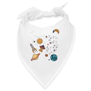 Ich bin 5 Auf in neue Dimensionen 5. Geburtstag - Bandana - Weiß - Vorne