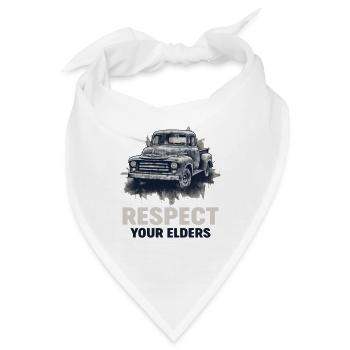 LKW Vintage Old Classic School Amerikanischer Pickup - Bandana - Weiß - Vorne