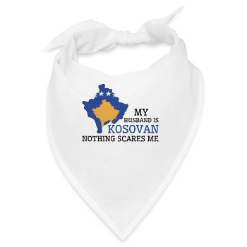 Nichts macht mir Angst Meine Frau ist Kosovarin - Bandana - Weiß - Vorne