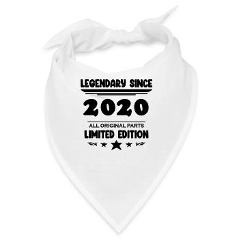 2020 - Jahrgang 2020 - Baujahr 2020 - Bandana - Weiß - Vorne