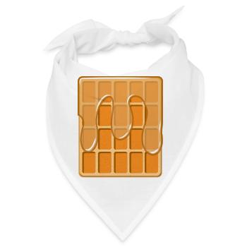 Waffel mit Sirup - Bandana - Weiß - Vorne