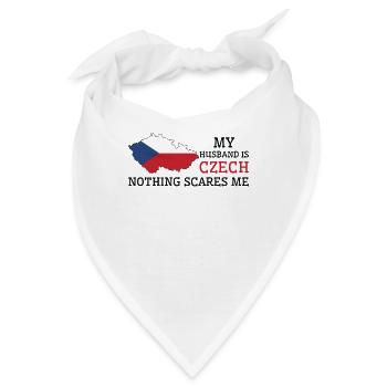 Nichts macht mir Angst Meine Frau ist tschechisch - Bandana - Weiß - Vorne