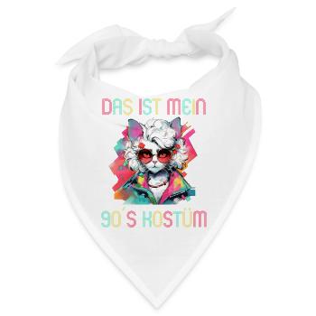 90er Motto Party Das ist mein 90er Kostüm - Bandana - Weiß - Vorne