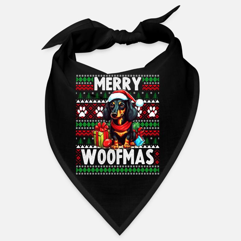 Dackel Hund Lustige Weihnachten Hässlicher Pullover Bandana