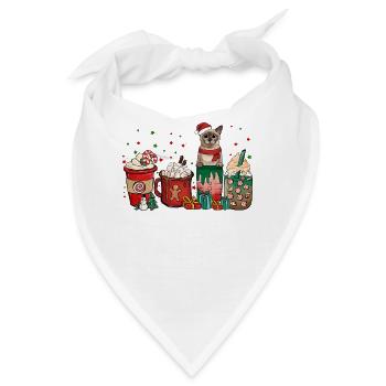 Burmesische Kaffeetassen Kaffeetassen Santa Cat - Bandana - Weiß - Vorne