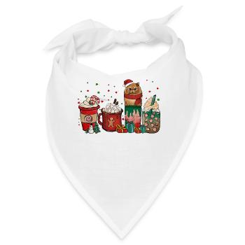Persische Kaffeetassen Santa Cat - Bandana - Weiß - Vorne