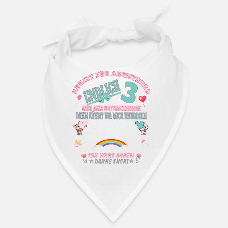 3. Geburtstag Mädchen & Junge Gästebuch Bandana