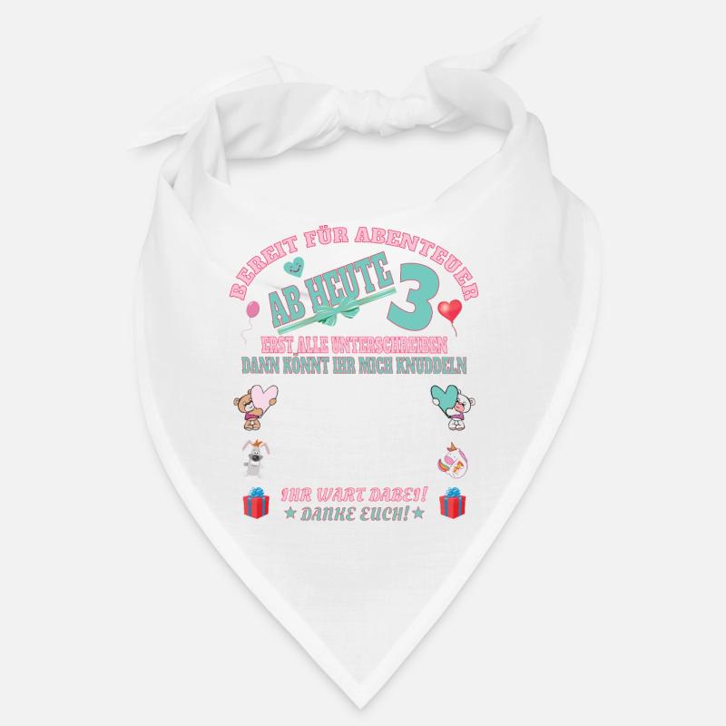 3. Geburtstag Mädchen & Junge Gästebuch Bandana