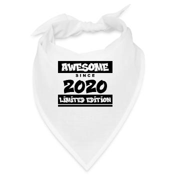 2020 - Jahrgang 2020 - Fantastisch seit 2020 - Bandana - Weiß - Vorne