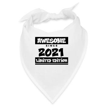 2021 - Jahrgang 2021 - Fantastisch seit 2021 - Bandana - Weiß - Vorne