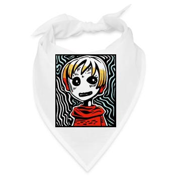 Ist dies moderne Kunst, Kunst im Manga-Anime-Stil? - Bandana - Weiß - Vorne