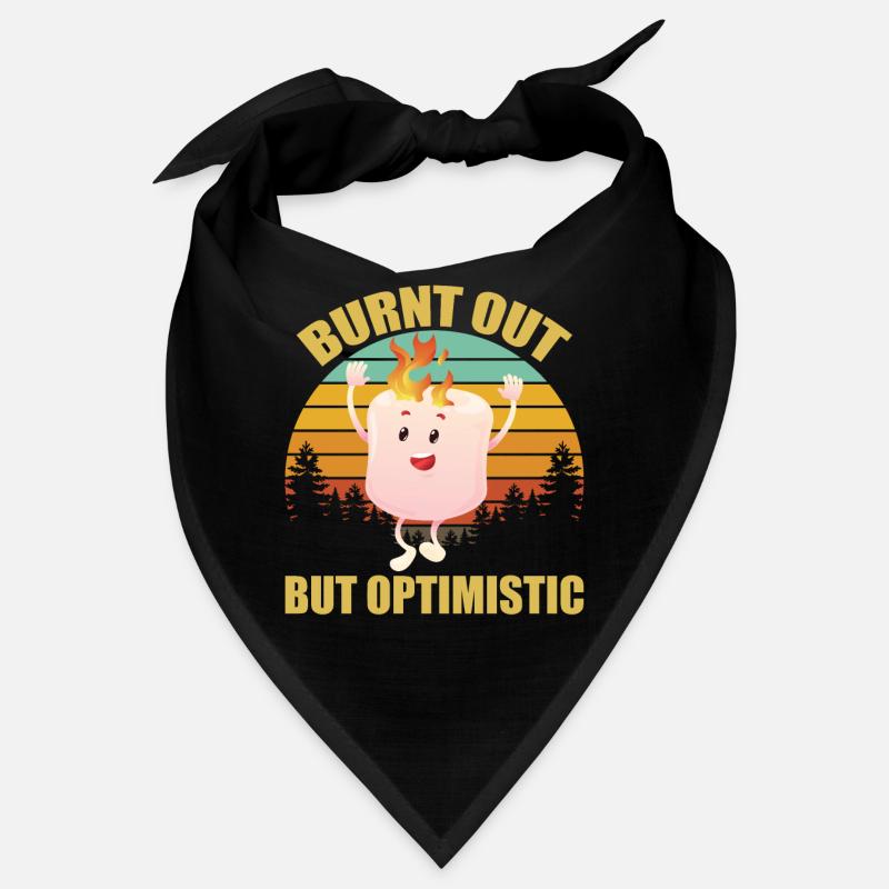 Burnt Out But Optimistic Marshmellow Camping Retro Bandana