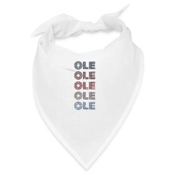 70er Retro Name Vintage Personalisieres Ole - Bandana - Weiß - Vorne