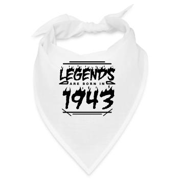 1943 - Jahrgang 1943 - Baujahr 1943 - Bandana - Weiß - Vorne