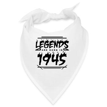 1945 - Jahrgang 1945 - Baujahr 1945 - Bandana - Weiß - Vorne