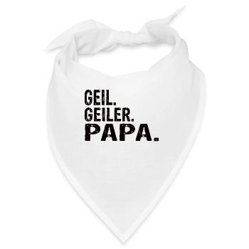 Papa Bester Papa Papa Spruch Papa Geburtstag - Bandana - Weiß - Vorne