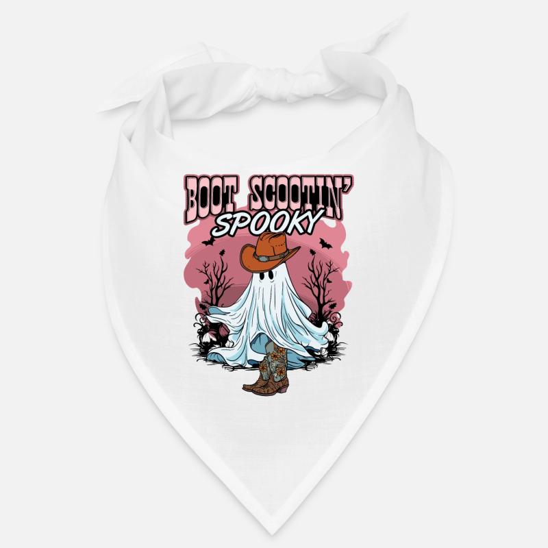 Halloween Cute Ghost Retro Western Funny Boot Bandana