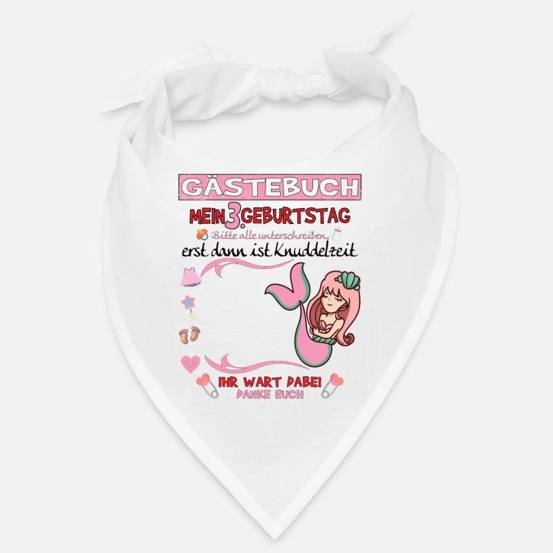 3. Geburtstag Mädchen & Junge Gästebuch Bandana