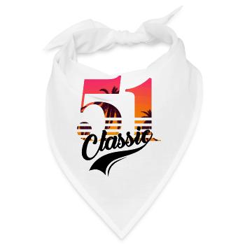 Jahrgang 1951-51. Jubiläum - Bandana - Weiß - Vorne