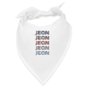 70er Retro Name Vintage Personalisieres Jean - Bandana - Weiß - Vorne