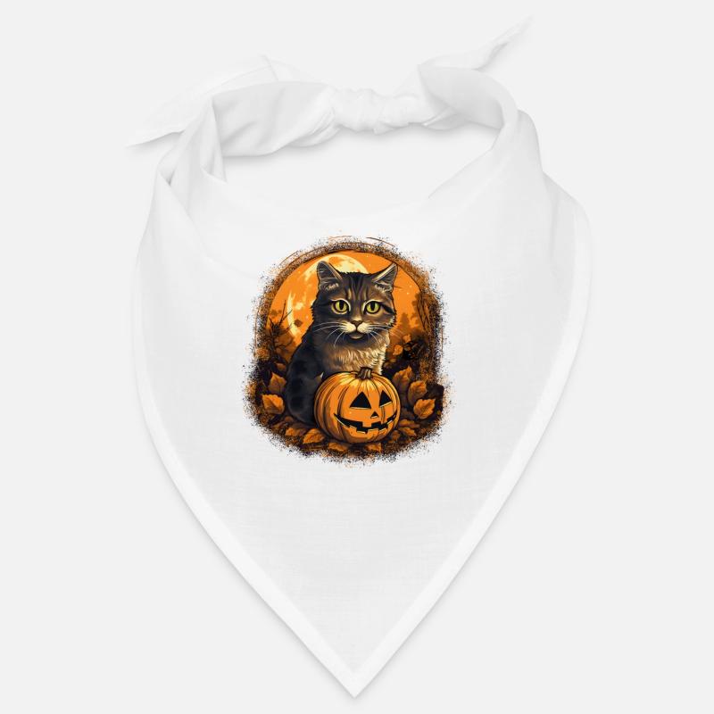 Mignonne gueule de bois d’Halloween avec citrouille Bandana