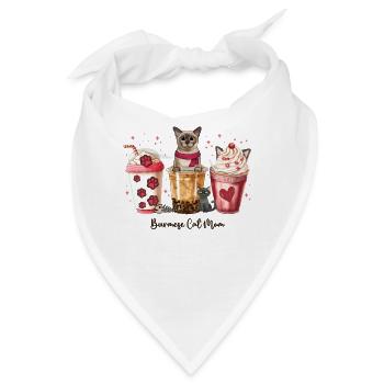 Süßer kleiner Kaffee und meine burmesische Katze Kaffeetassen - Bandana - Weiß - Vorne