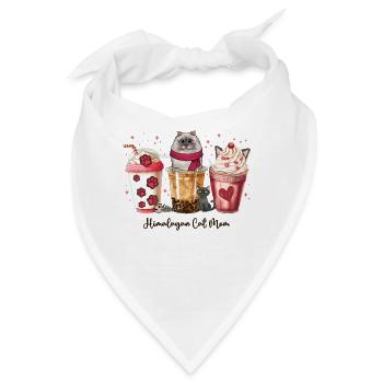 Süßer kleiner Kaffee und meine Himalaya-Katze Kaffeetasse - Bandana - Weiß - Vorne