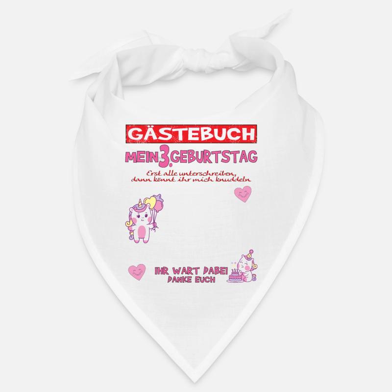 3. Geburtstag Mädchen & Junge Gästebuch Bandana