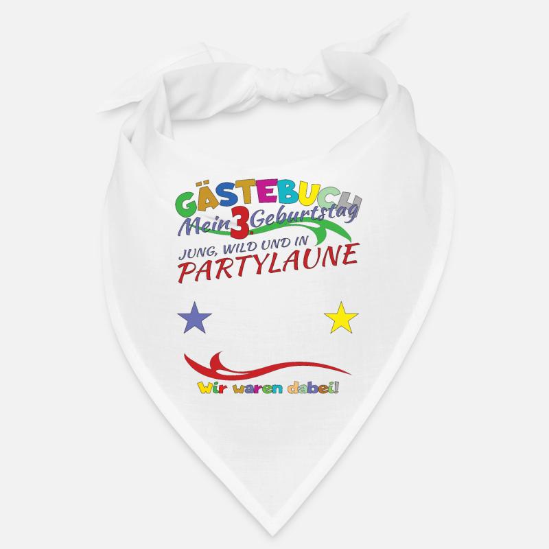3. Geburtstag Mädchen & Junge Gästebuch Bandana