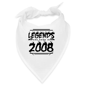2008 - Jahrgang 2008 - Baujahr 2008 - Bandana - Weiß - Vorne