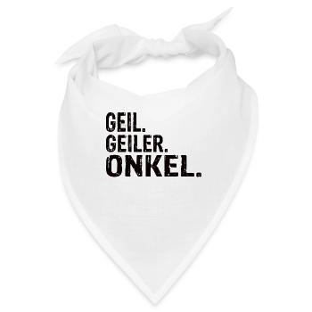 Onkel Onkel Geburtstag Onkel Spruch Onkel Neffe - Bandana - Weiß - Vorne