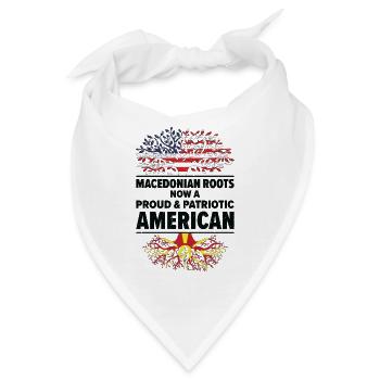 Mazedonischer Amerikanischer Patriot USA - Bandana - Weiß - Vorne