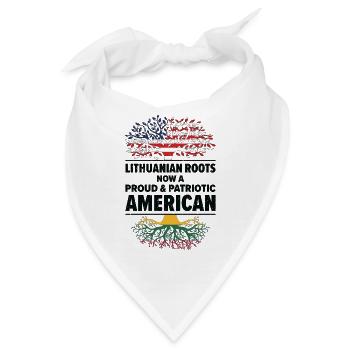 Litauisch Amerikanischer Patriot USA Gewachsen - Bandana - Weiß - Vorne