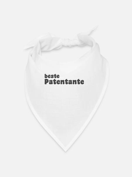 beste Patentante - Bandana - Weiß - Vorne