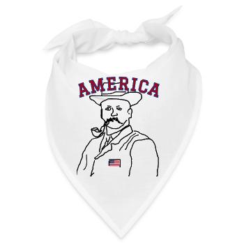 Amerika USA - Bandana - Weiß - Vorne