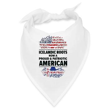 Isländisch Amerikanisch Patriot USA Gewachsen - Bandana - Weiß - Vorne