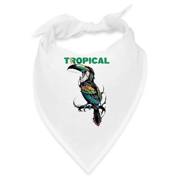 Tropischer Charme: Tukanparadies - Bandana - Weiß - Vorne