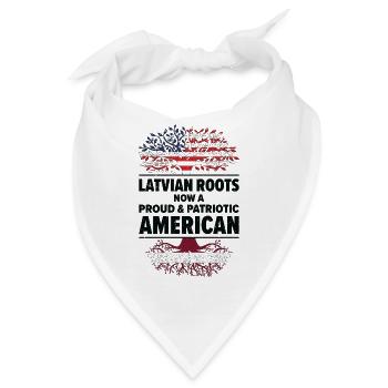 Lettische amerikanische Patriotin USA Gewachsen - Bandana - Weiß - Vorne