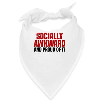 Misanthrop Menschenhasser Asozial Introvertiert - Bandana - Weiß - Vorne